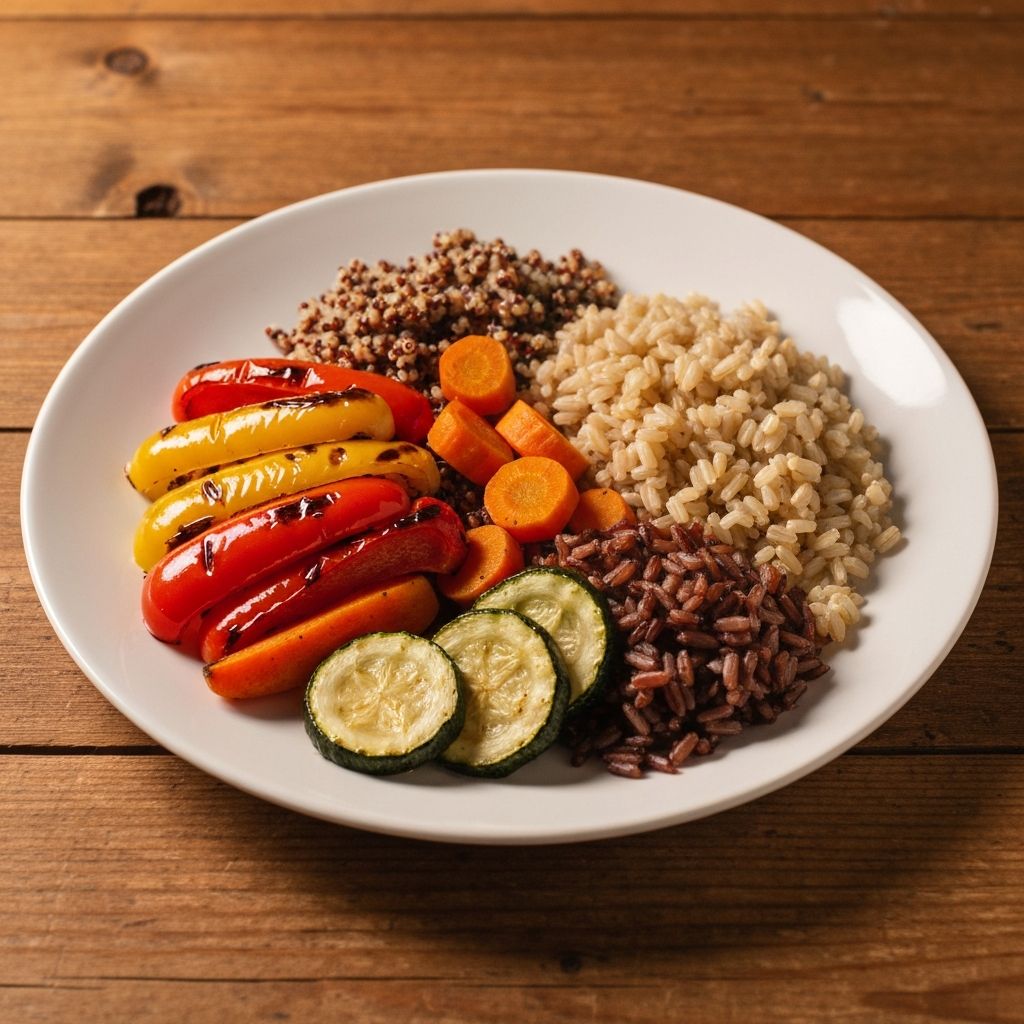 Evening meal with balanced nutrition